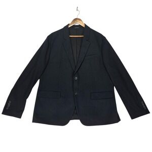 NWOT Bluffworks Gramercy Blazer Mens 48R Black Slim Fit Travel Sport Coat New